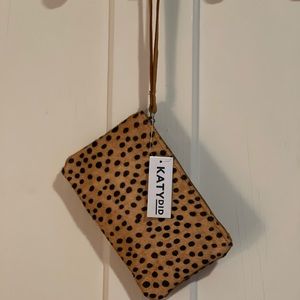 NEW Katydid leopard print wristlet